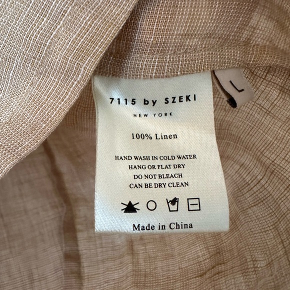 7115 by Szeki Cropped Button Down - mustard noise - Picture 4 of 5